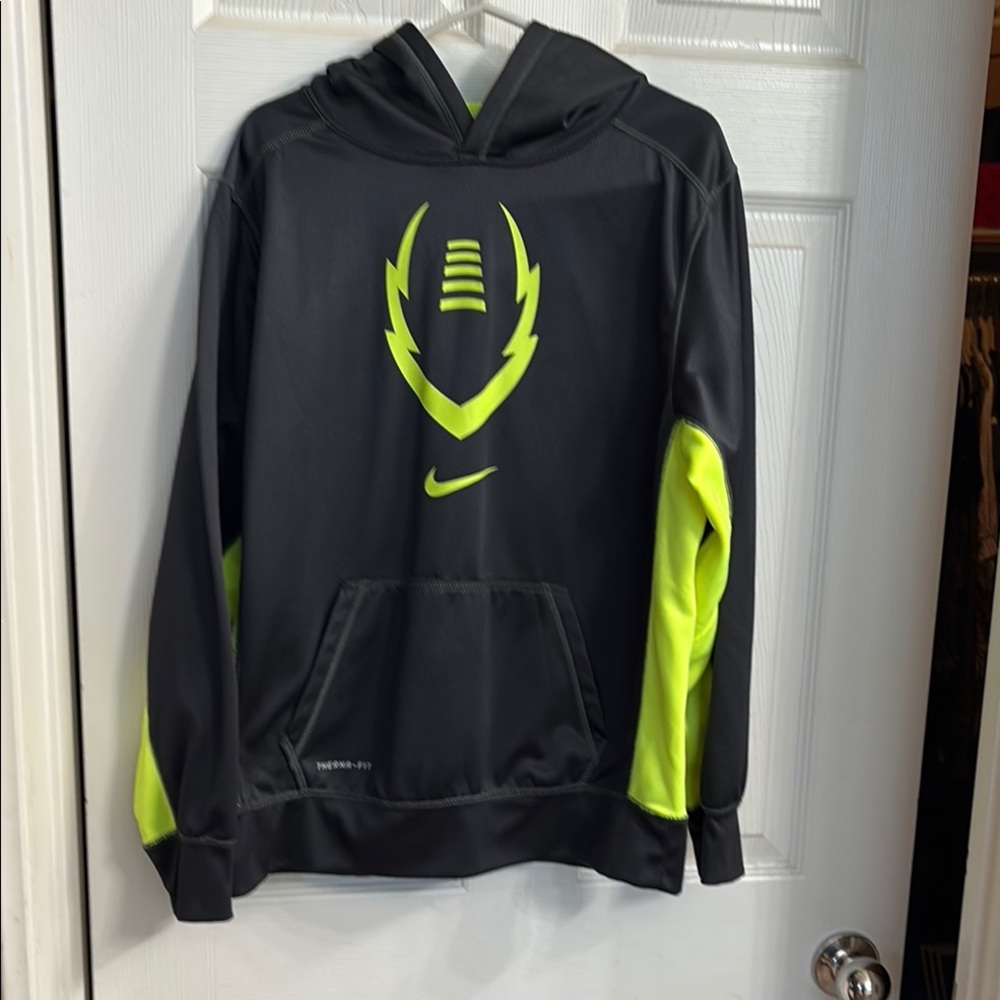 Nike Black Hoodie with Neon Accents